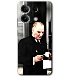 Xiaomi Redmi Note 13 5G Kılıf HD Desen Baskılı Kılıf - Atatürk Türk Kahvesi