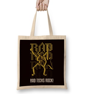 Rad Techs Rock Radiologist Radiographer Radiography Bez Çanta Uzun Saplı