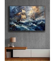 Koç stüdyo Modern tasarım kanvas tablo 50x70 (Çok Renkli)