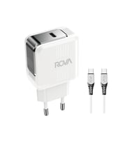 Rova SB110T PD Tek C Giriş 1 M Kablolu Şarj Başlığı 20W - KVK Teknik Servis Garantili (Pamuk Beyaz)