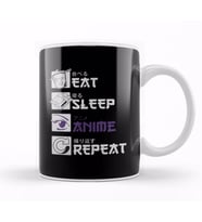Eat Sleep Anime Repeat Funny Japanese Manga Tee Kupa Bardak Porselen