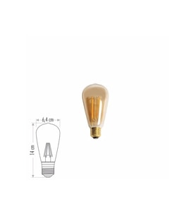 Dimmerli Uzun Flament 6 Watt Rustik Led Ampul Ct-4313