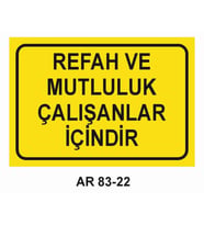 İŞ GÜVENLİĞİ UYARI LEVHASI 1 ADET PVC 21 X 29CM