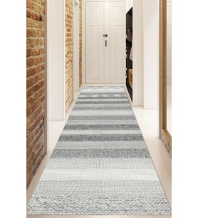 Dijital Baskılı Kaymaz Taban Yıkanabilir Modern Yolluk Ve Koridor Halısı NDU-SD-1096 (Gri)