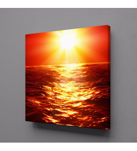 DENİZİ YAKAN GÜNEŞ KANVAS TABLO 70x70cm (Karışık)