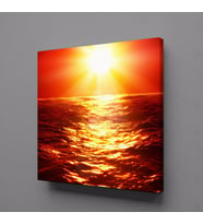 DENİZİ YAKAN GÜNEŞ KANVAS TABLO 70x70cm (Karışık)