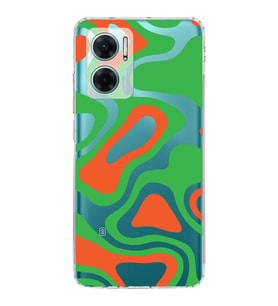 Redmi Note 11e  Kamera korumalı Kapak Renkli Desen Tasarımlı  Şeffaf Kılıf