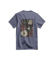 Unisex Kısa Kollu Filistin Eski Gazeti sayfası Baskılı Tişört S - 2xl T300030 (Koyu Gri)