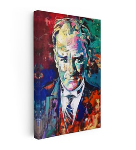 Kanvas Tablo Atatürk Modern Sanat Soyut Portre Atatürk Tablosu Ev Ofis Duvar Dekoru
