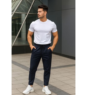 Erkek Slim Fit Modern Kesim Jogger Eşofman Altı - Şık ve Spor Bağcıklı Pantolon