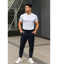 Erkek Slim Fit Modern Kesim Jogger Eşofman Altı - Şık ve Spor Bağcıklı Pantolon