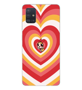 Samsung Galaxy A71 Uyumlu Powerpuff Blossom Tasarımlı Şeffaf Telefon Kılıfı