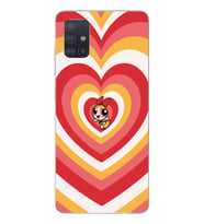 Samsung Galaxy A71 Uyumlu Powerpuff Blossom Tasarımlı Şeffaf Telefon Kılıfı
