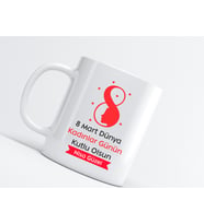 Kadınlar Günü Tasarımlı Kupa Bardak