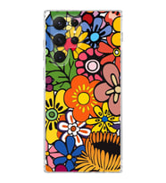 PrintiFy Samsung Galaxy S21 Ultra ile Uyumlu Retro Color 2  Kamera Korumalı Şeffaf  Kılıf