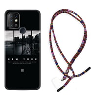 INFINIX Hot 8 9 10 11S Hot 10 Play 10T Kılıf Boyun Asklı Rasta Silikon New York 1612