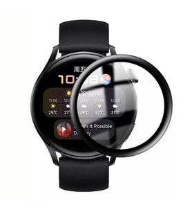 Huawei Watch 3 Uyumlu Zore PMMA Pet Saat Ekran Koruyucu (Siyah)