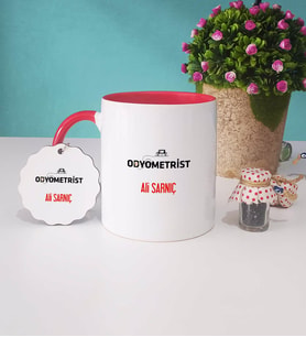 Odyometrist Kupa Bardak Kırmızı ve Anahtarlık