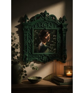 Barok Fotoğraf Çerçevesi 21x24 cm – Barok Desenli Köpek Kedi Portre Çerçevesi, Dekoratif Anı Çerçevesi