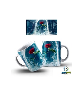 GHOSTBASTIR DESIGN Fanus Gülü Kupa Bardak Tek Adet K0472