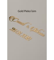 Çerçeveler için Pleksi İsimlik ve Tarih! Parlak Pleksi İsimlik ve Tarihlikler! (Gold)