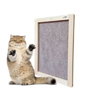 Barış Dizayn Doğal Ahşap Duvara Monte Çerçeveli Halı Kedi Tırmalama Paneli (50x35cm) 2 Renk (Kahverengi)
