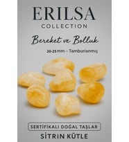 Sertifikalı Tamburlanmış Doğal Sitrin Taşı Kütle (20-25 mm) – Bereket ve Bolluk Taşı (Çok Renkli)