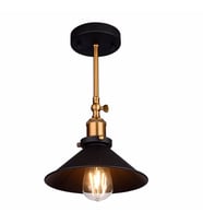 RİOLİGHT RETROESKİTME MAFSALLI HAREKETLİ BAŞLIK PLOFONYER AVİZE ŞAPKA ÇAPI:22CM (Siyah)