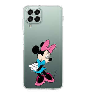 Samsung Galaxy M33 Kapak Minnie Mouse Tasarımlı Şeffaf  Kılıf