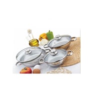 Gülsan Omlet Cam Kapak Set 6 Parça (Gri)