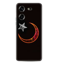 Tecno Pova 5 Kılıf Resimli Desenli Silikon Platinium Series Ay Yıldız 1884