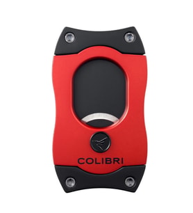Colibri Siyah-Metalik Kırmızı S-Cut Düz Puro Kesici (Karışık)
