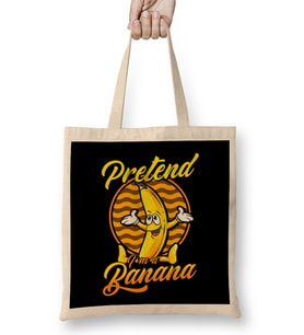 Pretend I m A Banana Gymnastics Pun Halloween Bez Çanta Uzun Saplı