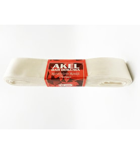 Akel Dar Dokuma Beyaz Saten Kurdele - 3 Cm. x 10 Metre - 1 Adet