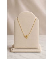 Minimal Origami Kuş Figürlü Gold Kolye