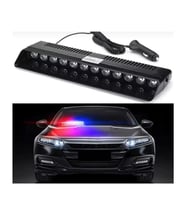 12V Araç içi Vantuzlu Cam Çakar Kırmızı Mavi Beyaz 12 Led Kolay Montaj
