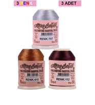 Northcity 3 Adet Altınbaşak Oya ve Dantel İpi 20 gr - Royaleks - No: 410 - 112 - 707