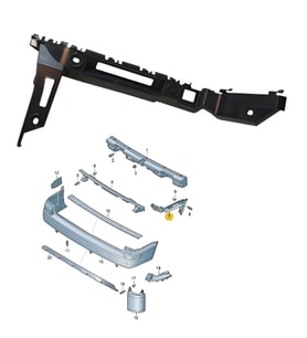 Vw Transporter T7 2015>> Arka Tampon Braketi Sağ 7E0807394B