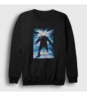 Presmono Unisex Siyah Poster Movie Film The Thing Sweatshirt 455451tt
