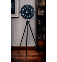 Royal Black Tripod Ayaklı Modern Tasarım Saat (Standart)