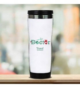 Doktorlara İsme Özel Hediyelik Termos Bardak