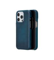 Bouletta Apple iPhone 15 Pro Uyumlu Deri Arka Kapak F360 BRN4EF (Mavi)