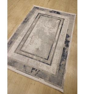 KASHE HALI ADA 23658 LACİVERT GRİ  MODERN SALON HALISI 160X230 CM