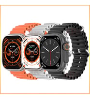 Watch 8 Ultra Max S8 Akıllı Saat 49mm 2.08 "ekran Vidalı Kordon Kilitlemeli (Turuncu)