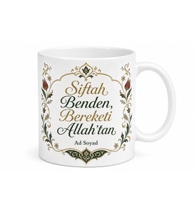 Yeni Esnaf Dükkan Açılışı Siftah Benden Bereketi Allah'tan Kupa Bardak Hediye