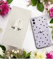 Minik Kalpler Tasarımlı Kişiye Özel Şeffaf Telefon Kılıfı (Tüm Telefon Modelleri Mevcuttur.) - Hediye Kutulu