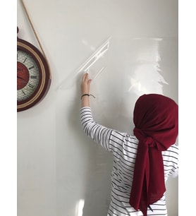 Ekonomik 10 Tane Şeffaf Akıllı Kağıt Tahta Yazı Tahtası 60x100 Cm Kalem Hediyeli