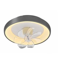 Antrasit Ø50cm LED Fanlı 4000K Gün Işığı Modern Hareketli Plafonyer Avize