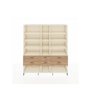 Hyperion Dolap 12 Raflı 6 Çekmeceli  220x44x243 Aytaşı-Aytaşı/Çam