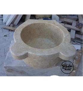 Sipahi Marble Bej Mermer Düz Mini Kurna